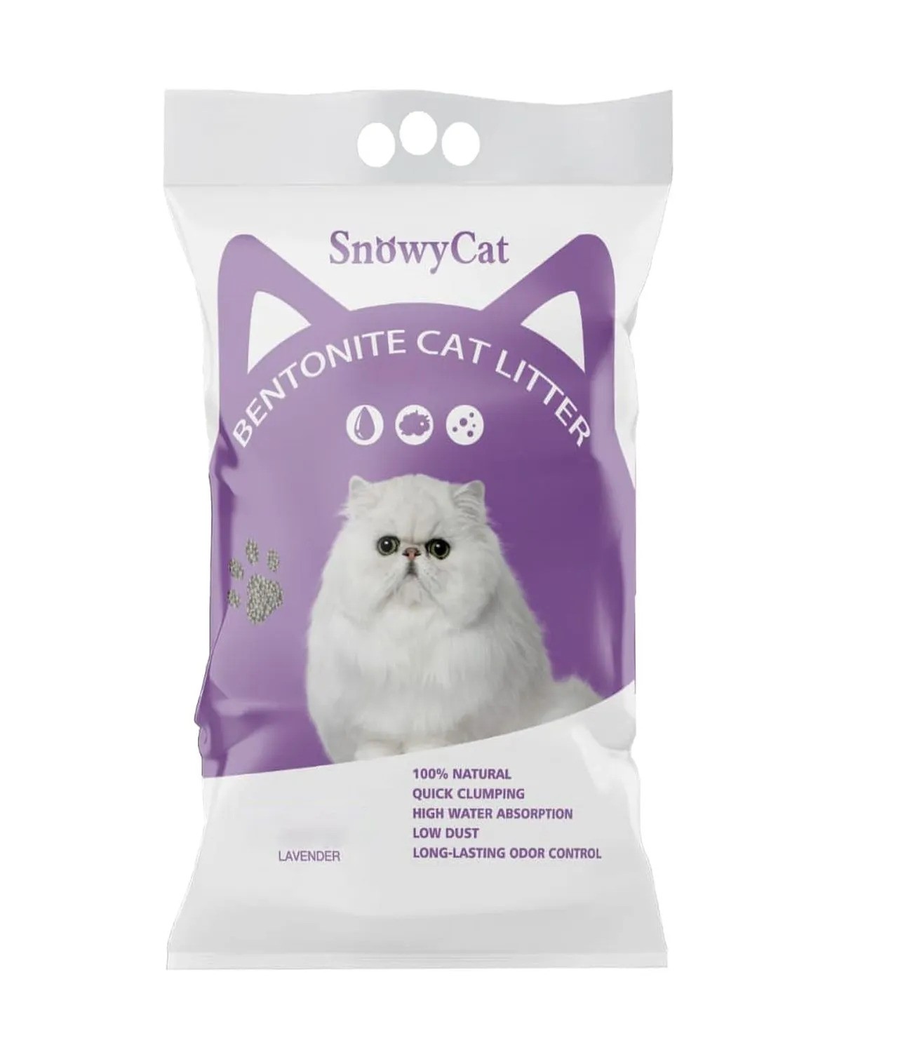 SnowyCat Bentonite Cat Litter Lavender 10 L